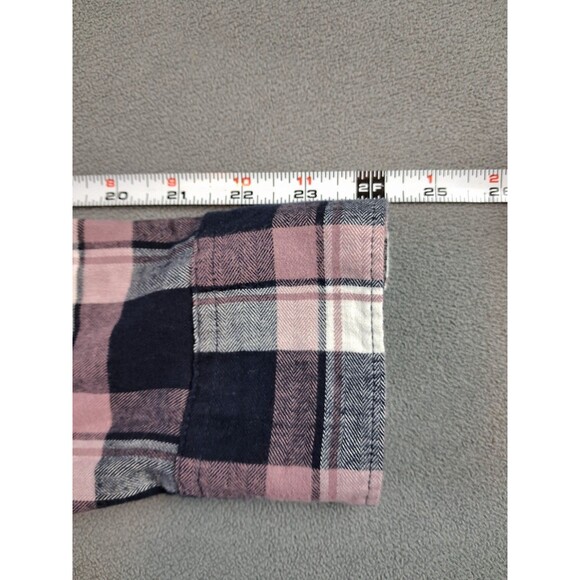 💗 Orvis Pink & Black Plaid Flannel Button-Down Shirt – Unisex Size Small - Picture 9 of 10